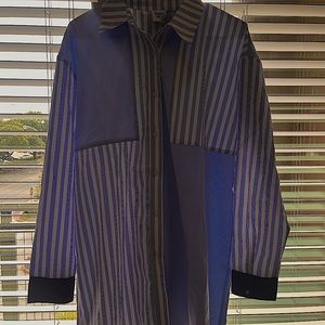 Blue button up princess Polly